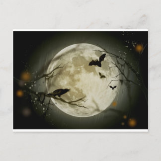 Halloween Scene Postcard