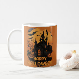 Halloween-Schloss unter Mondlicht Coffee Mug
