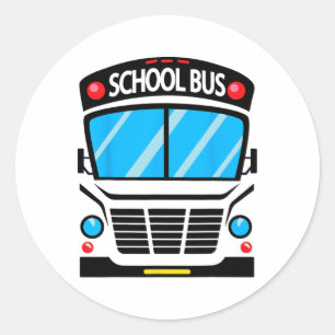 Halloween School Bus Costume For Adults And Childr Classic Round Sticker