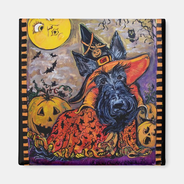 Halloween Scottie Magnet (Front)