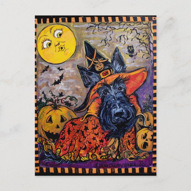 Halloween Scottie Postcard (Front)
