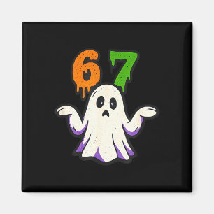 Halloween scp 67 cute ghost meme six seven costume magnet