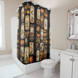 Halloween Scrapper Tags Fall 4 of 7 Shower Curtain