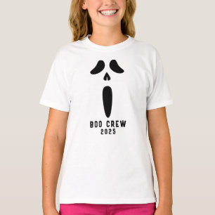 Halloween Scream face Boo Crew 2025 trick or treat T-Shirt