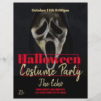 Halloween Scream Horror Costume Party Event Flyer