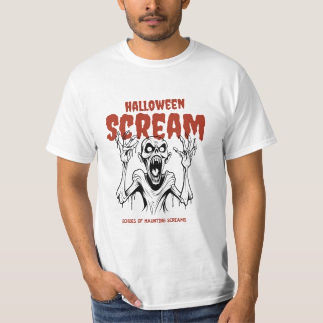 Halloween Scream white T-Shirt (Front)