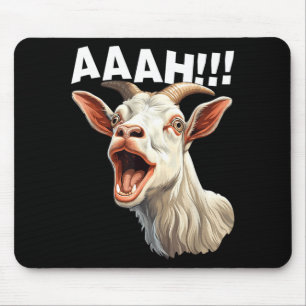Halloween Screaming Goat AAAH - Funny Crazy Goat Mouse Pad
