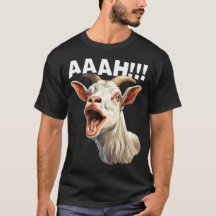 Halloween Screaming Goat AAAH - Funny Crazy Goat T-Shirt