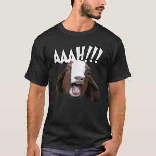 Halloween Screaming Goat AAAH Funny Crazy Goat T-Shirt