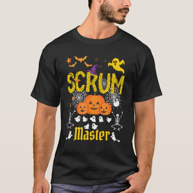 Halloween  Scrum Master certification T-Shirt (Front)