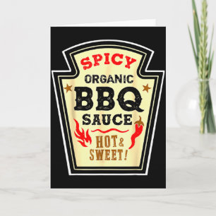 Halloween Scy Bbq Sauce Funny Food Costume Men Wom Card