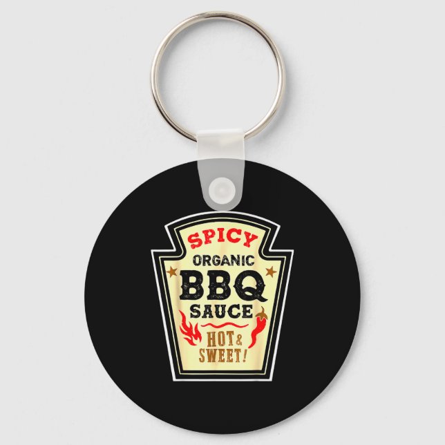 Halloween Scy Bbq Sauce Funny Food Costume Men Wom Key Ring (Front)