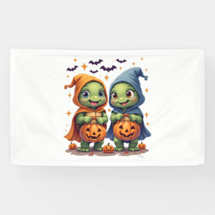 Halloween Sea Turtle Ghost Turtles T-Shirt Banner