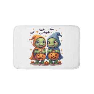 Halloween Sea Turtle Ghost Turtles T-Shirt Bath Mat