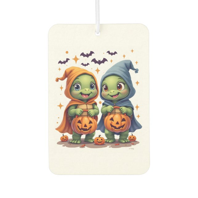 Halloween Sea Turtle Ghost Turtles T-Shirt Car Air Freshener (Front)