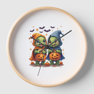 Halloween Sea Turtle Ghost Turtles T-Shirt Clock