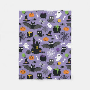 Halloween Seamless Pattern Fleece Blanket