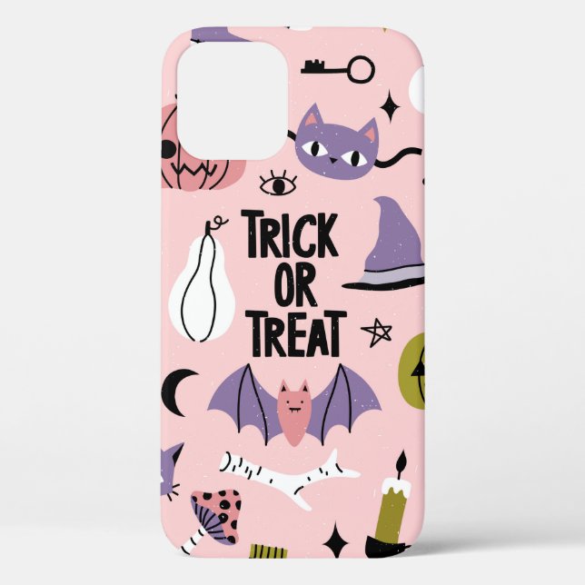Halloween seamless pattern with different cute car Case-Mate iPhone case (Back)