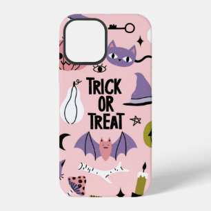 Halloween seamless pattern with different cute car iPhone 12 case