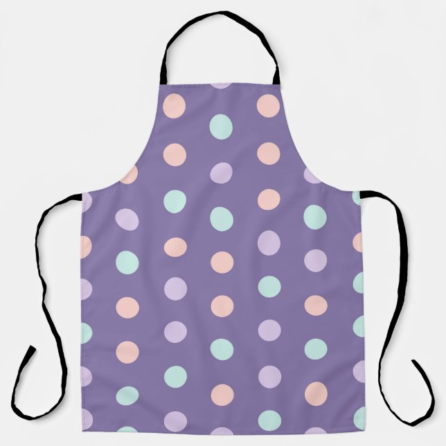Halloween seamless pattern with polka dots isolate apron (Front)