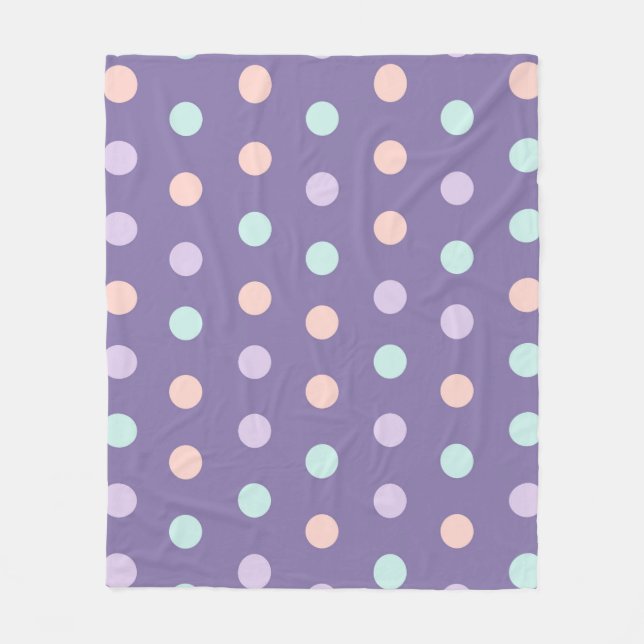 Halloween seamless pattern with polka dots isolate fleece blanket (Front)