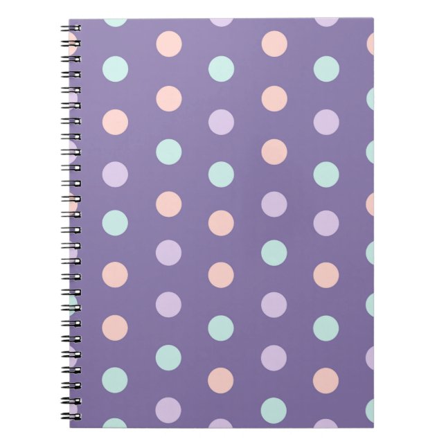 Halloween seamless pattern with polka dots isolate notebook (Front)