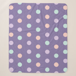 Halloween seamless pattern with polka dots isolate sherpa blanket