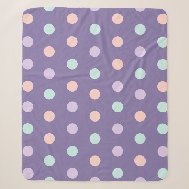 Halloween seamless pattern with polka dots isolate sherpa blanket (Front)