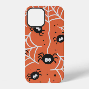Halloween seamless pattern with spiders and web. iPhone 12 case