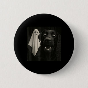 Halloween Selfie Scared Dog And Ghost Funny 6 Cm Round Badge