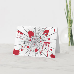 halloween shattered glass card
