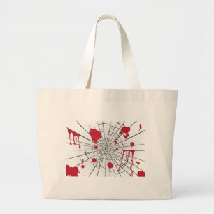 halloween shattered glass large tote bag