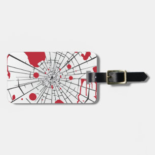 halloween shattered glass luggage tag