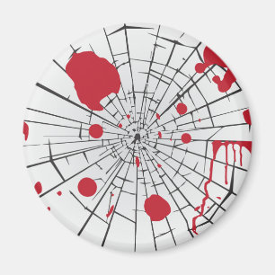 halloween shattered glass magnet