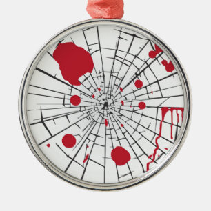 halloween shattered glass metal tree decoration