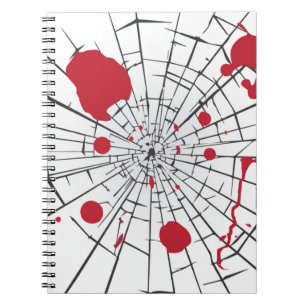 halloween shattered glass notebook