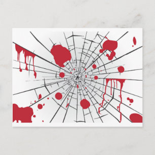 halloween shattered glass postcard