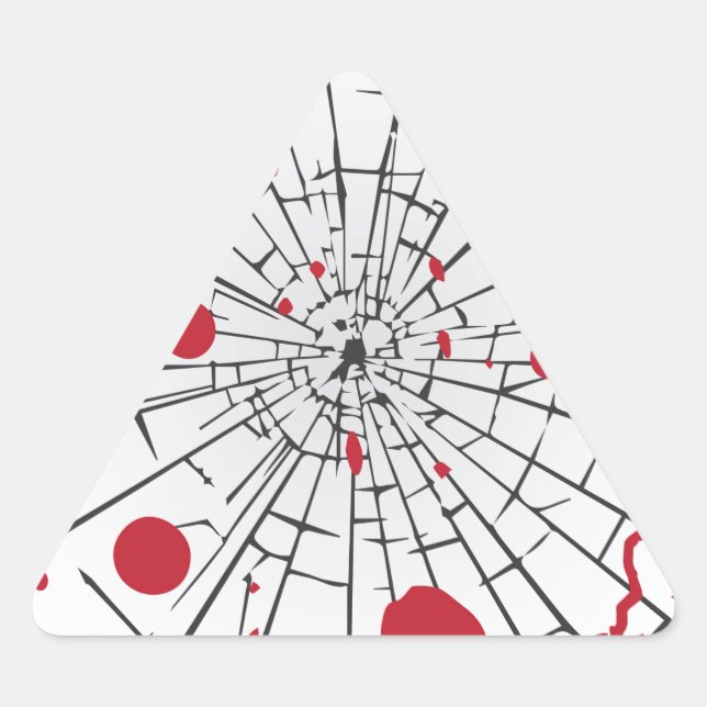 halloween shattered glass triangle sticker (Front)