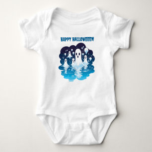  Halloween Sheet faced ghosts Baby Bodysuit