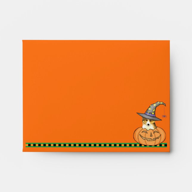 Halloween Sheltie Envelope (Front)