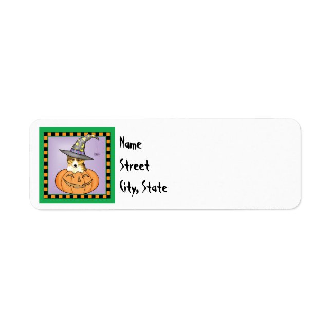 Halloween Sheltie Return Address Label (Front)
