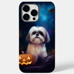 Halloween Shih Tzu With Pumpkins Scary Case-Mate iPhone 14 Pro Max Case
