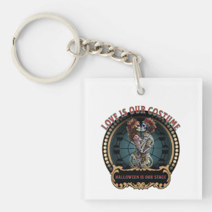 Halloween Shirt   Dancing Skeleton Tee   Coffee Ad Key Ring