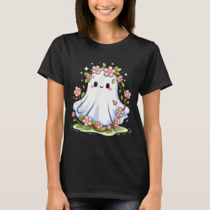 Halloween Shirt Floral Ghost Halloween Costume Gir