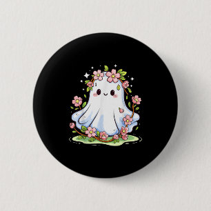 Halloween Shirt Floral Ghost Halloween Costume Gir 6 Cm Round Badge