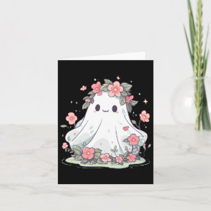 Halloween Shirt Floral Ghost Halloween Costume Gir Card