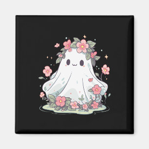 Halloween Shirt Floral Ghost Halloween Costume Gir Magnet