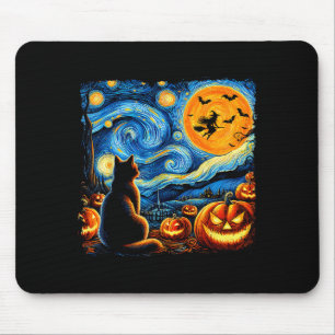 Halloween Shirt Men Women Black Cat Pumpkins Bats  Mouse Pad