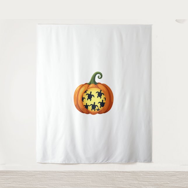 Halloween Shirt Pumpkin Turtle Sea Halloween Costu Tapestry (Front)