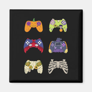 Halloween Shirt Skeleton Zombie Gaming Controllers Magnet